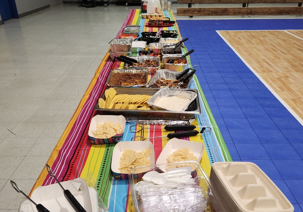 Food provided to teachers.